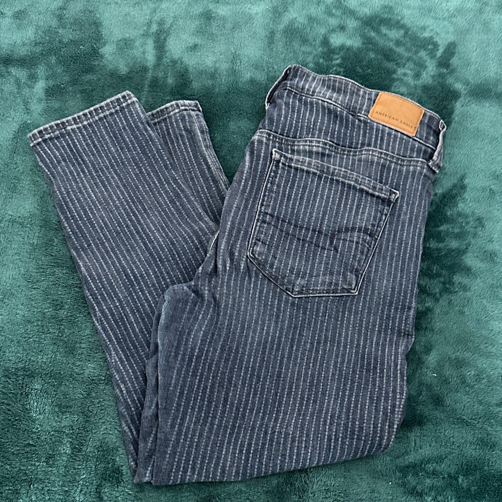 Striped Blue Jeggings (short)
